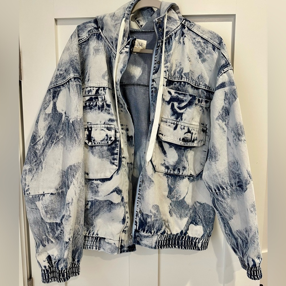 NWOT Oli & Hali ACID WASHED DENIM JACKET